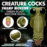 Swamp Monster Green Scaly Silicone Dildo